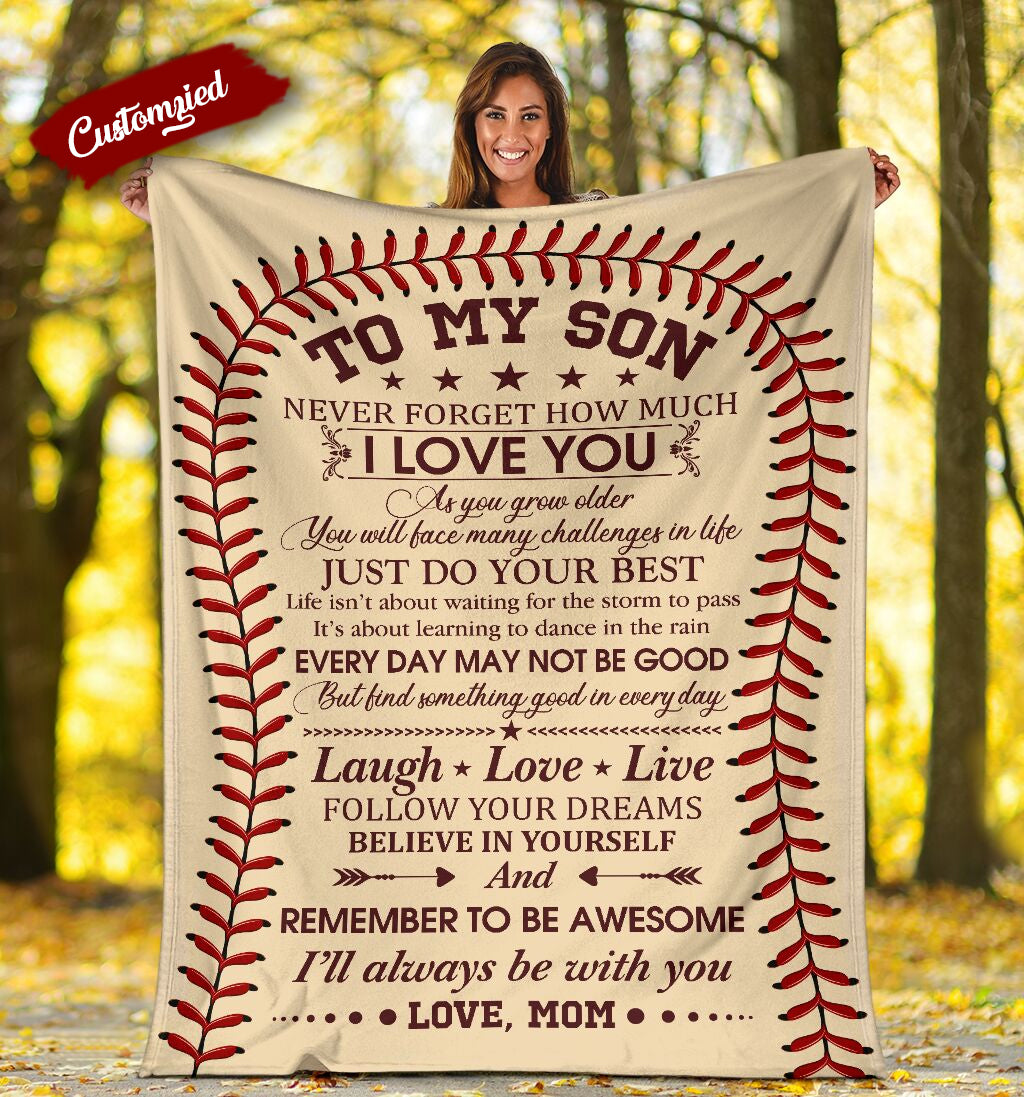 I Will Always Be With You Personalized Blanket For Baseball Lover