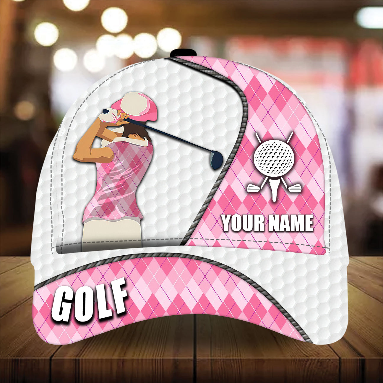 Premium Beautiful Play Golf Like A Girl Personalized Hats