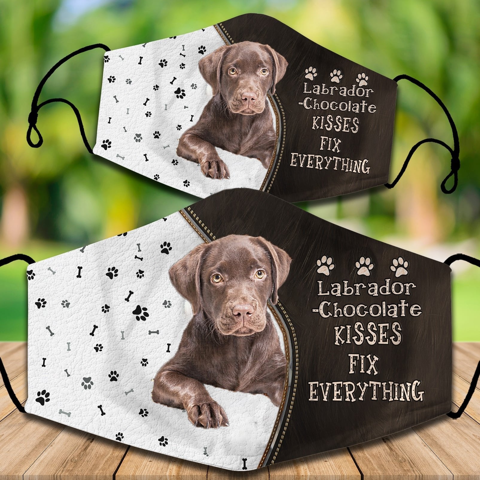 Labrador-Chocolate Kisses Fix Everything Veil