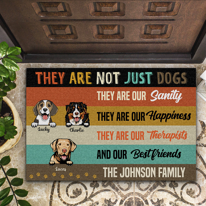 Dog Lovers They Are Not Just Dogs Personalized Doormat