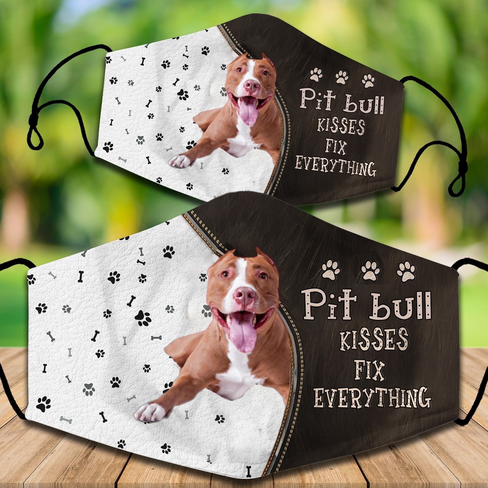 Pit bull2 Kisses Fix Everything Veil