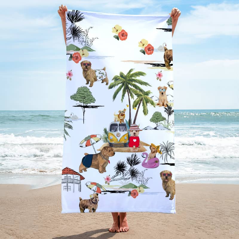 NORFOLK TERRIER Summer Beach Towel