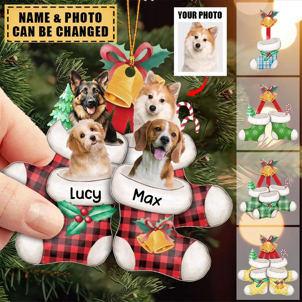 Custom Stocking Photo - Personalized Acrylic Ornament, Gift For Christmas