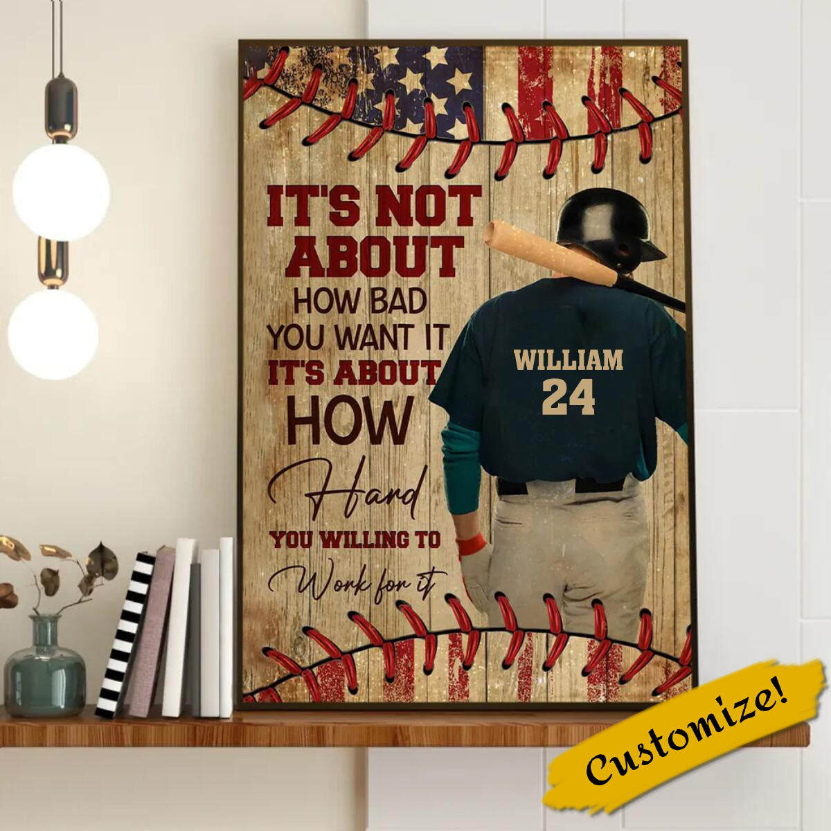 It's Not About How Bad You Want It Personalized Canvas