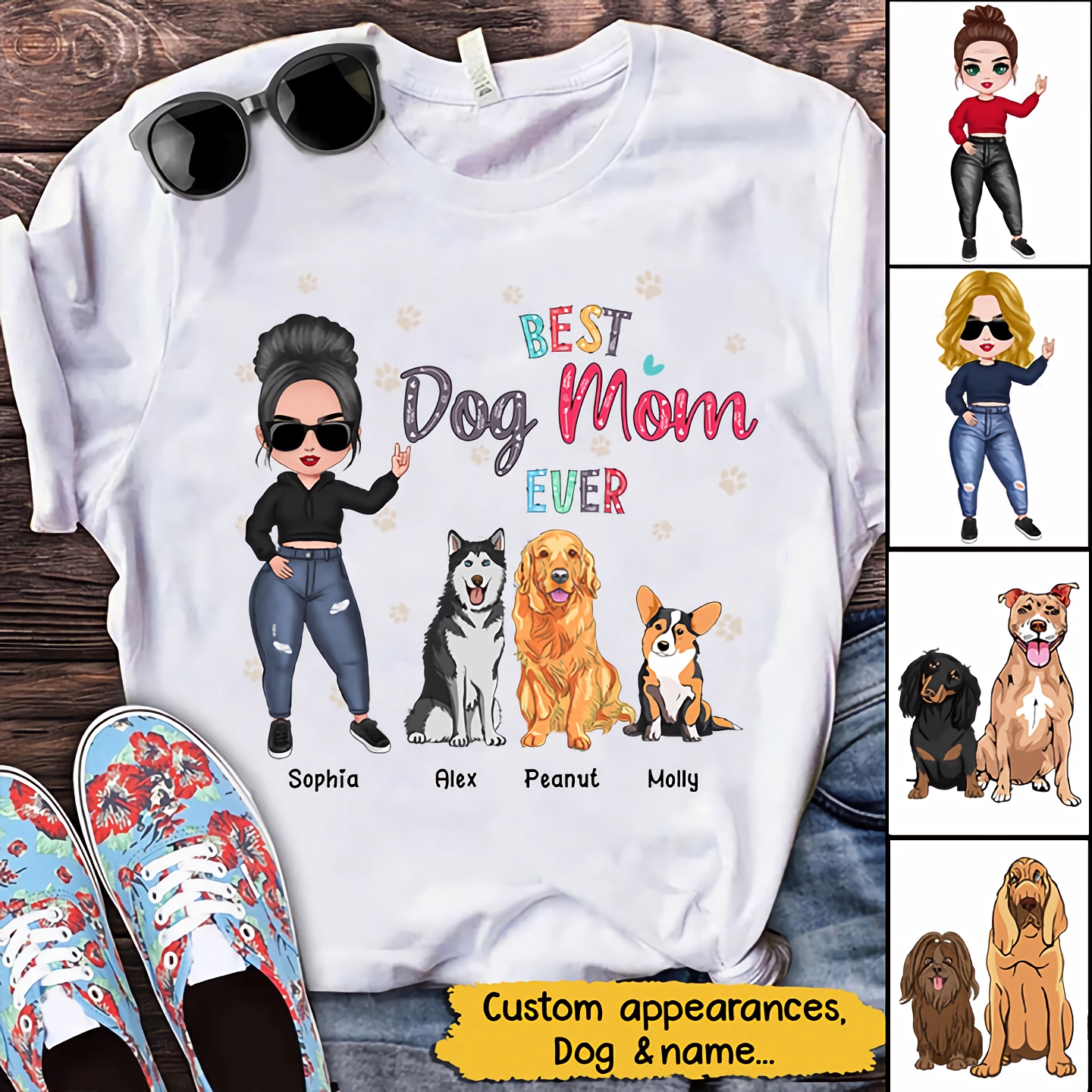 Best Dog Mom Ever Personalized Shirt