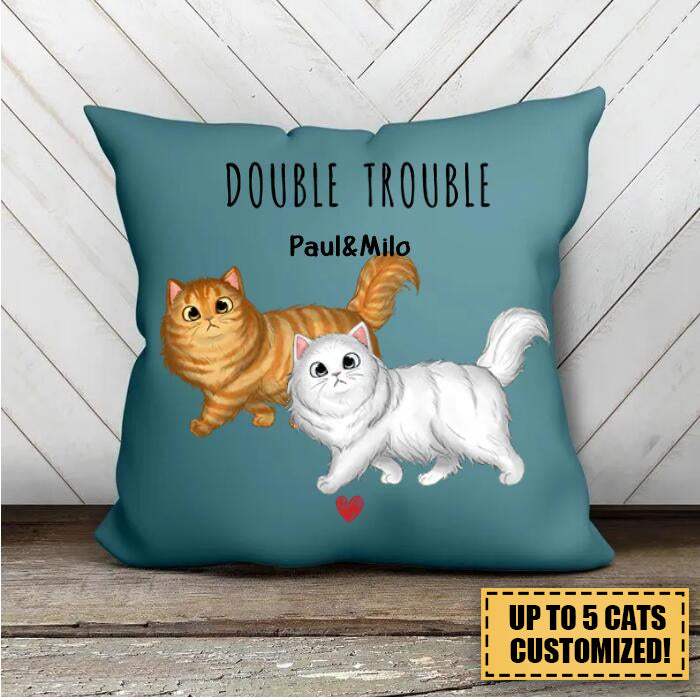 Walking Cat Personalized Pillowcase