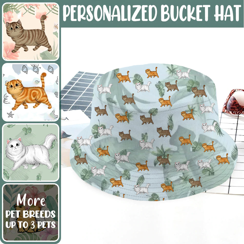Personalized Cat Bucket Hat