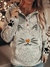 Cute Cat Paw Print Casual Long Sleeve Hoodie