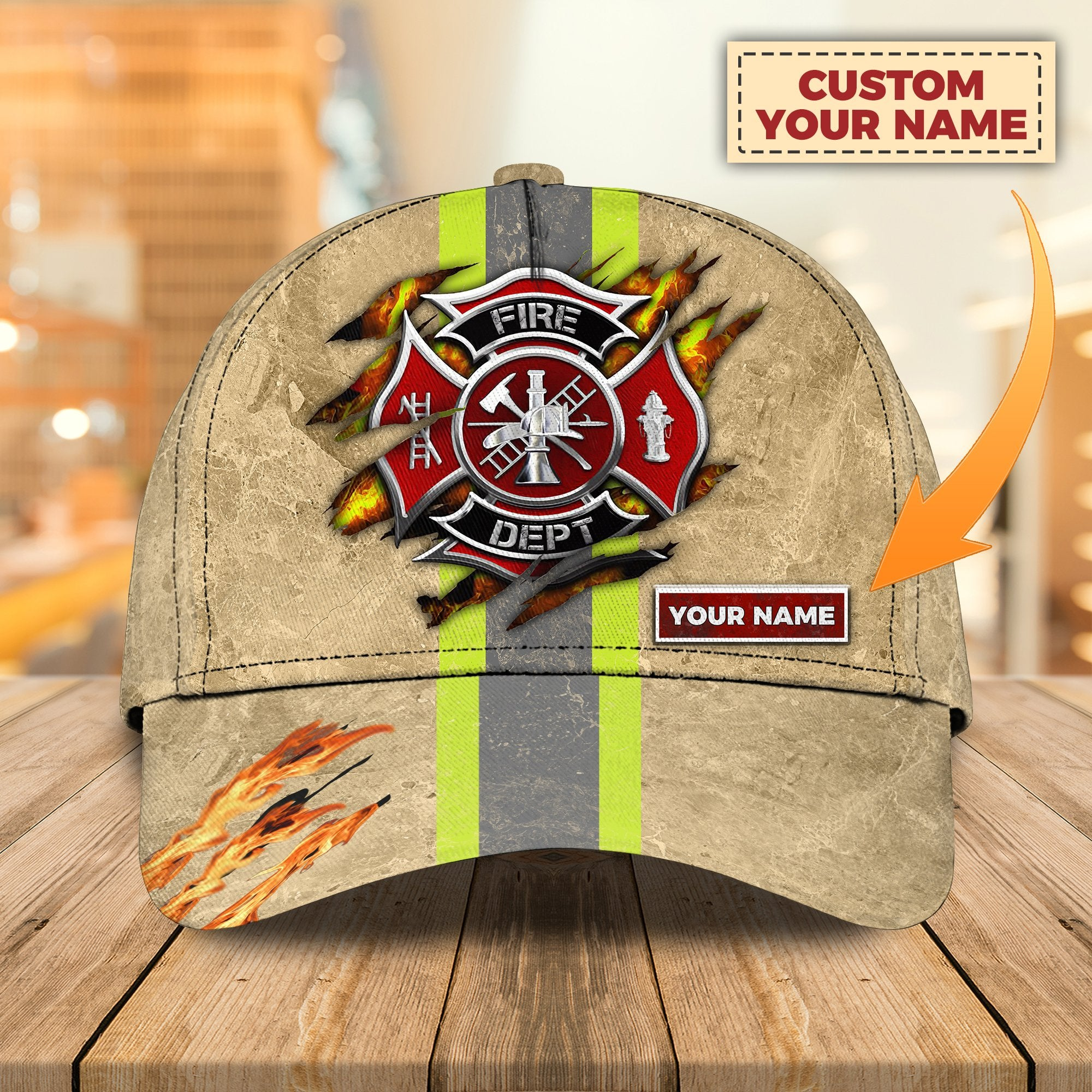 Personalized Name Cap For Firefighter