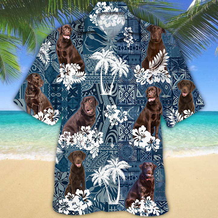 Chocolate Labrador Hawaiian Shirt