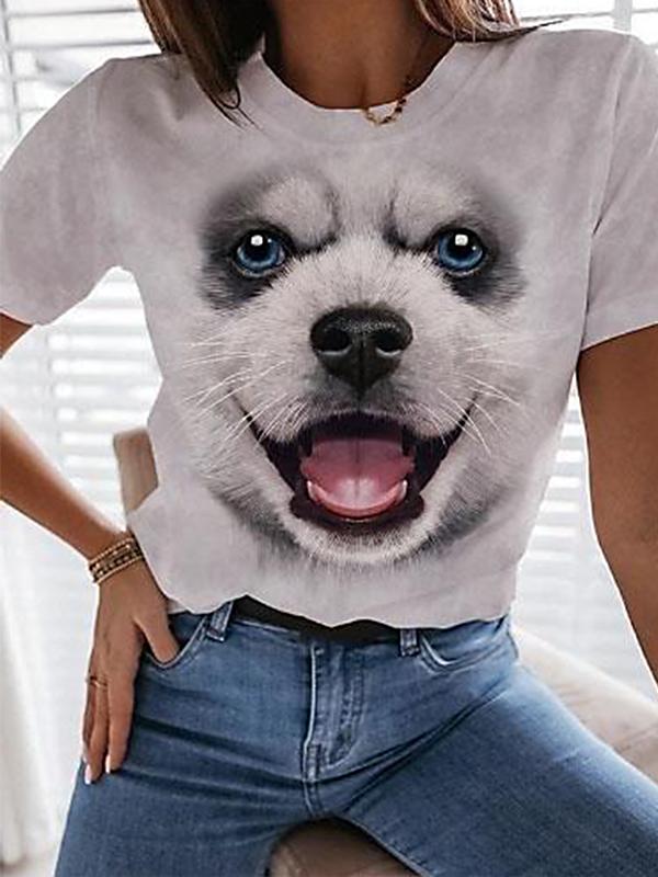 Look At Me" 3D Funny Dog Print T-Shirts