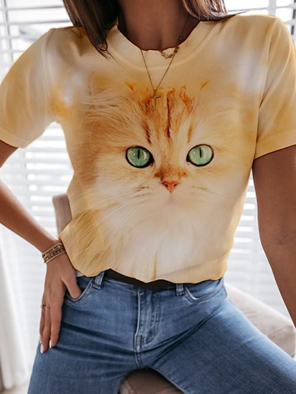 🐱3D Funny Cat print T-Shirts