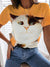 Casual Art Cute Cat Print Short-Sleeved T-Shirt