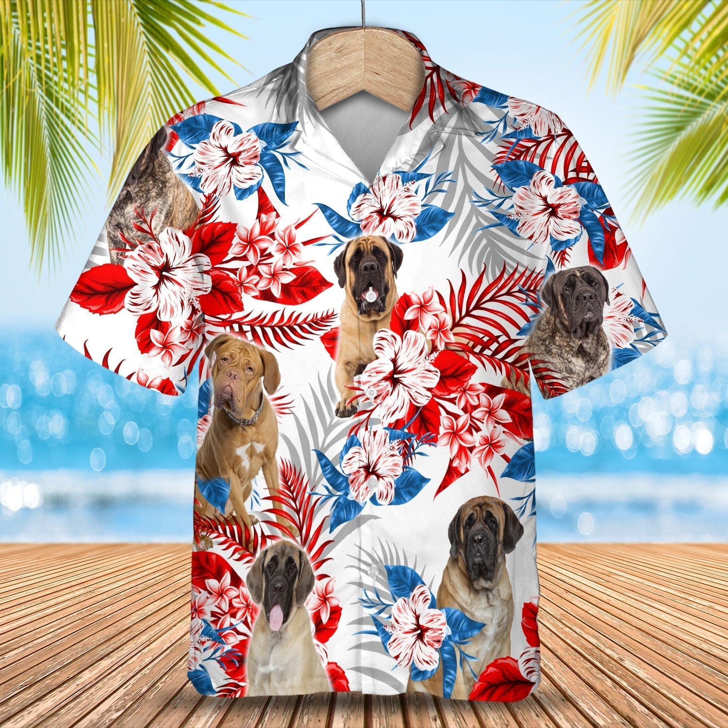 English Mastiff Hawaiian Shirt