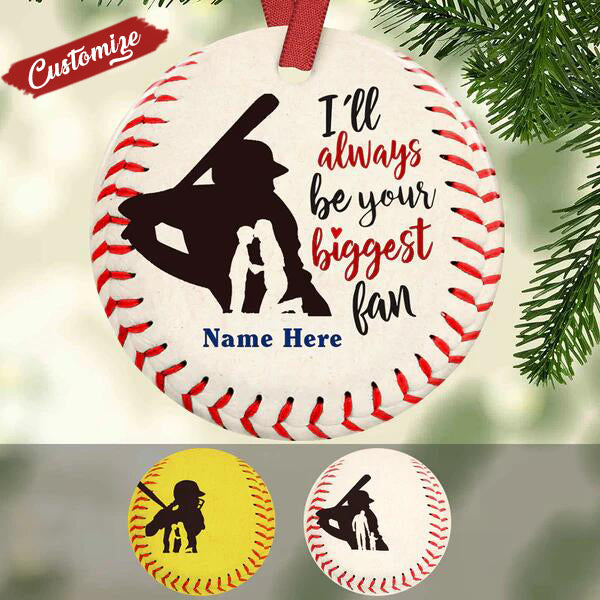 Personalized Ornament Form Mom & Dad-Gift For Baseball/Softball Lovers