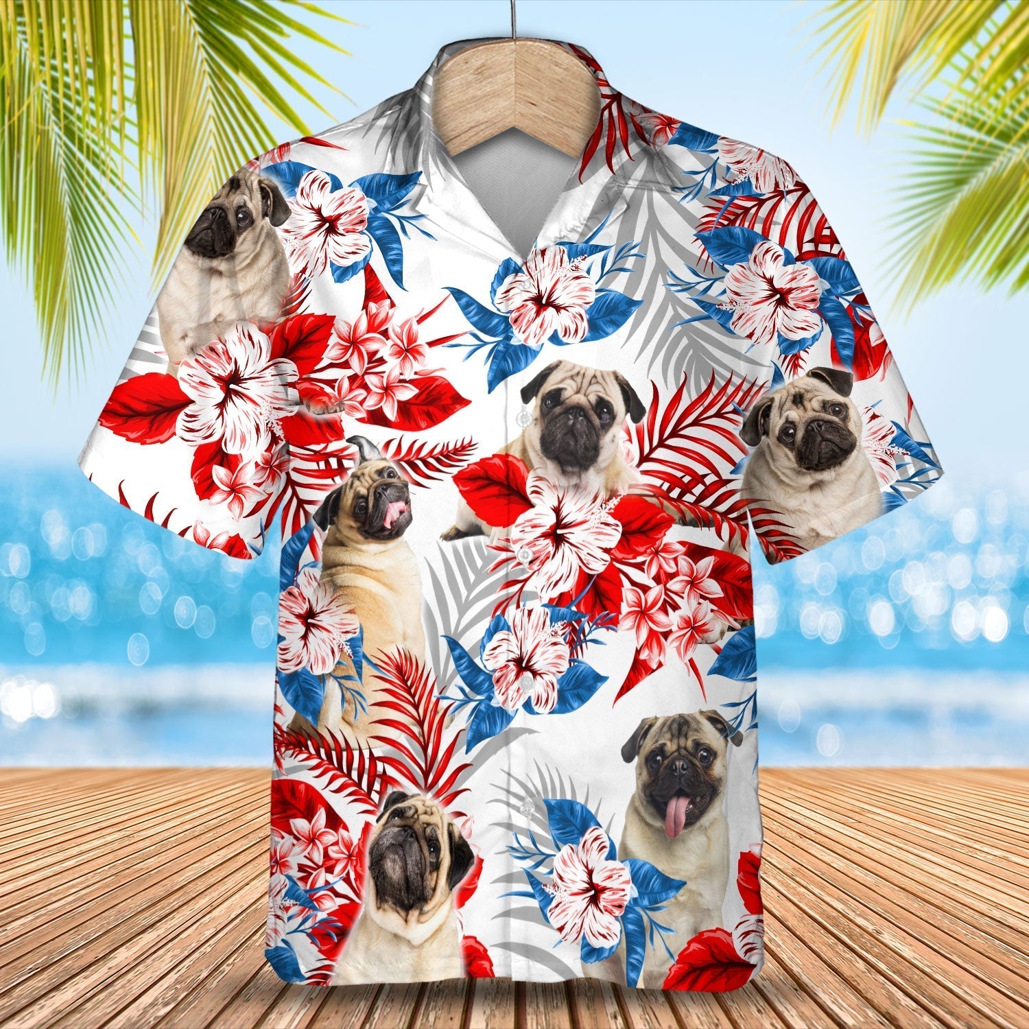 Pug Hawaiian Shirt