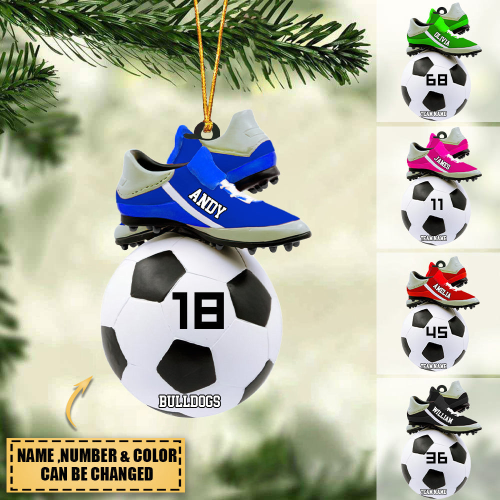 Personalized Soccer Christmas Ornament - Great Gift Idea For Soccer Lovers