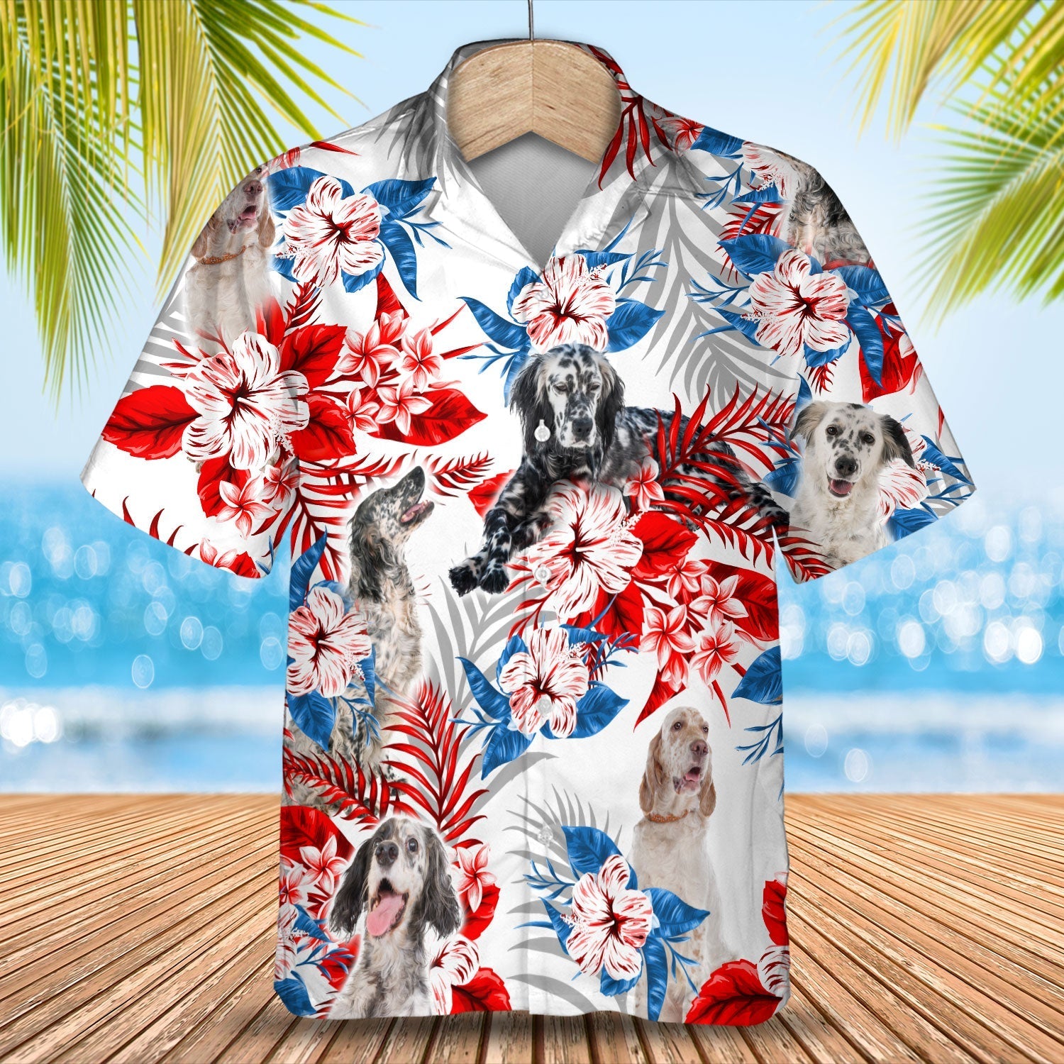 English Setter Hawaiian Shirt
