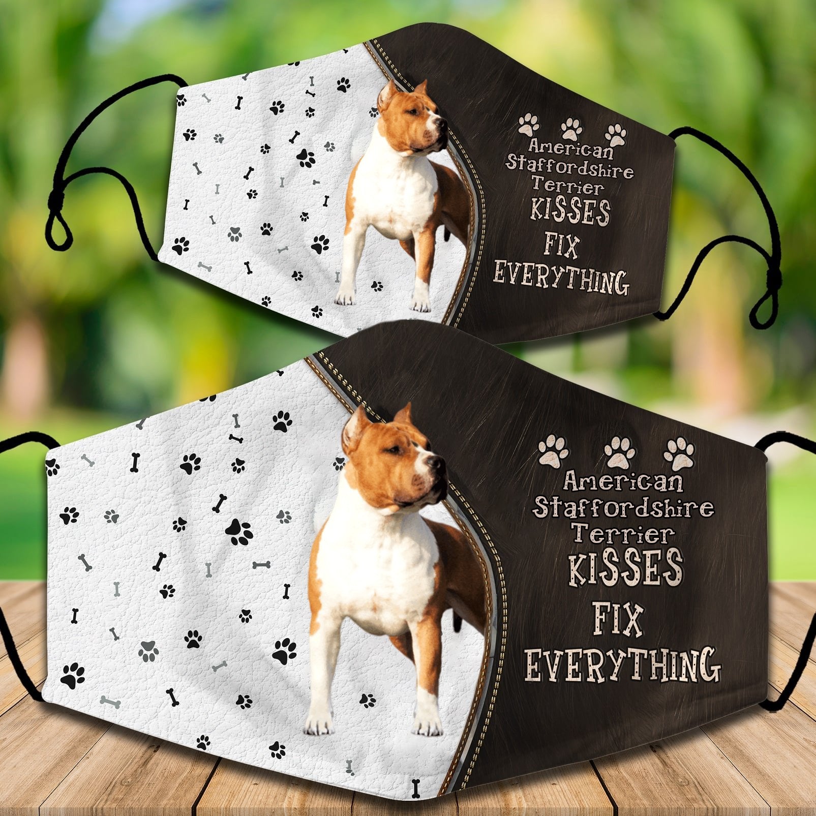 American Staffordshire Terrier Kisses Fix Everything Veil