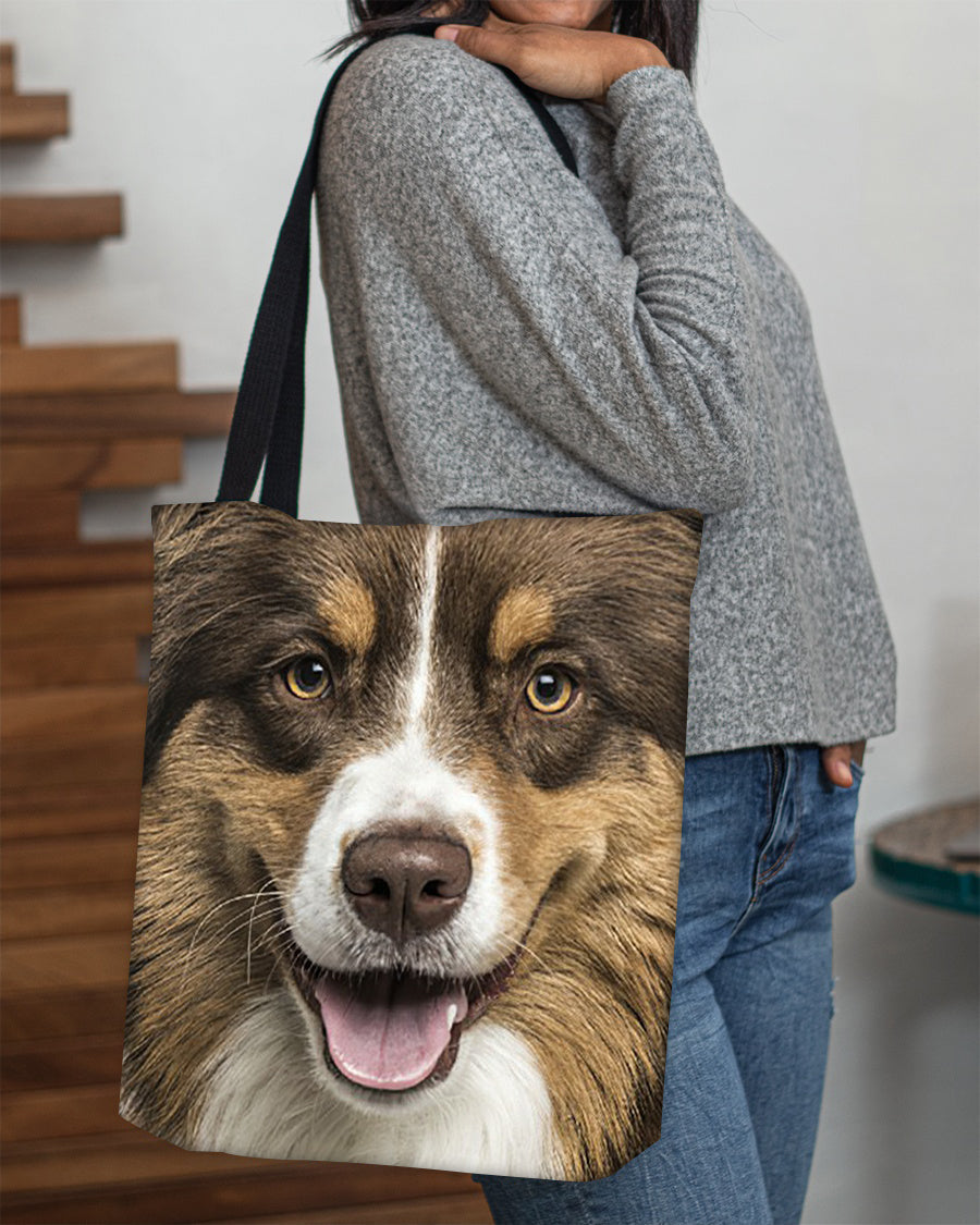 Australian Shepherd 2 Face Cloth Tote Bag