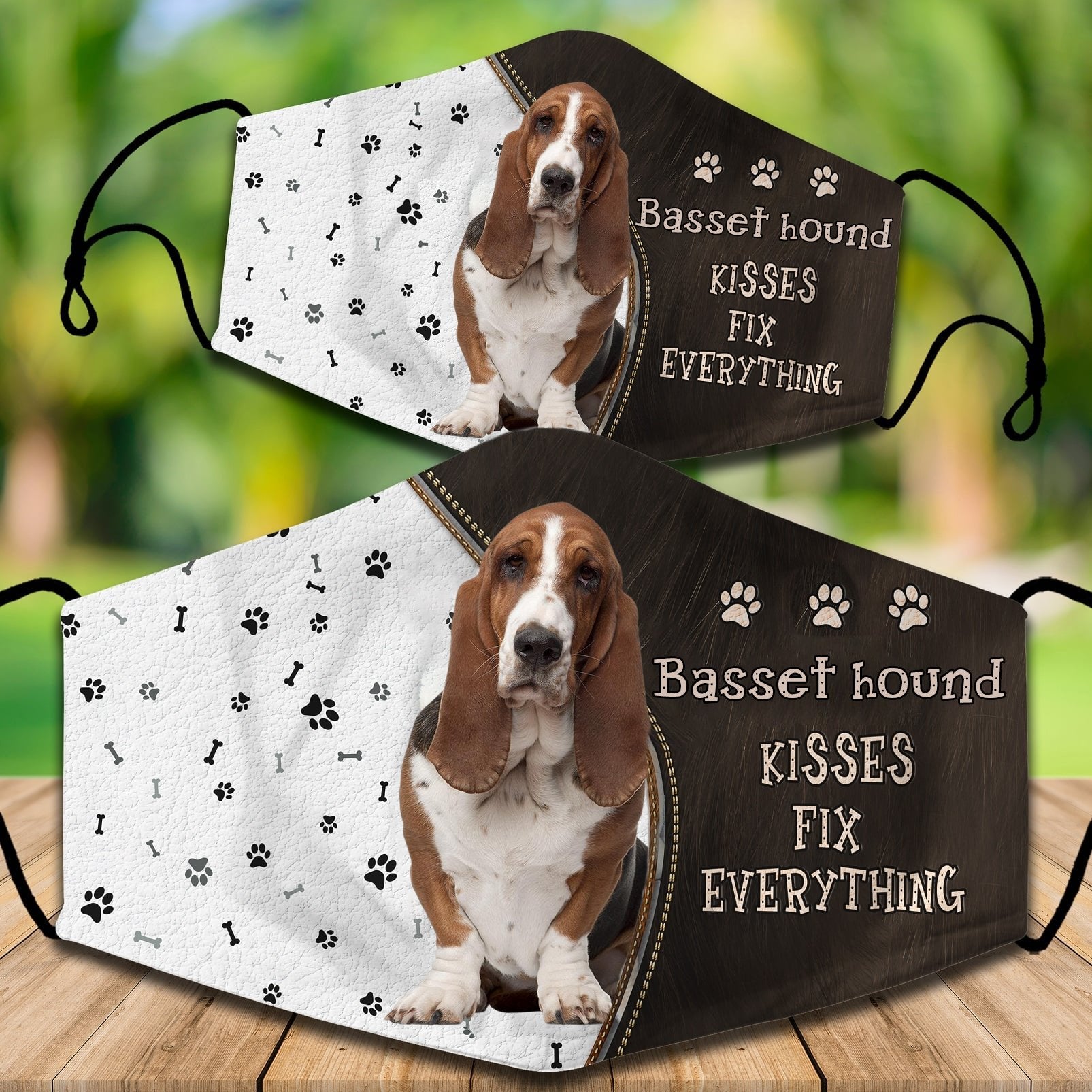 Basset hound Kisses Fix Everything Veil