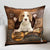Beagle 2 With Bone Retro Pillowcase