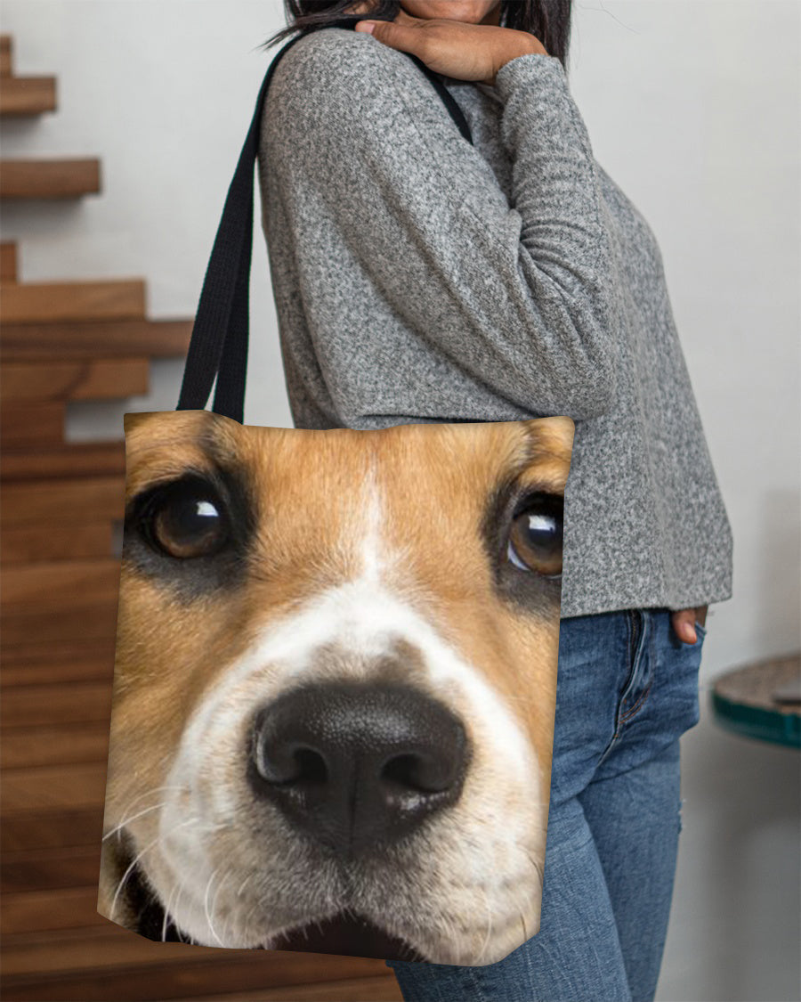 Beagle Face Cloth Tote Bag