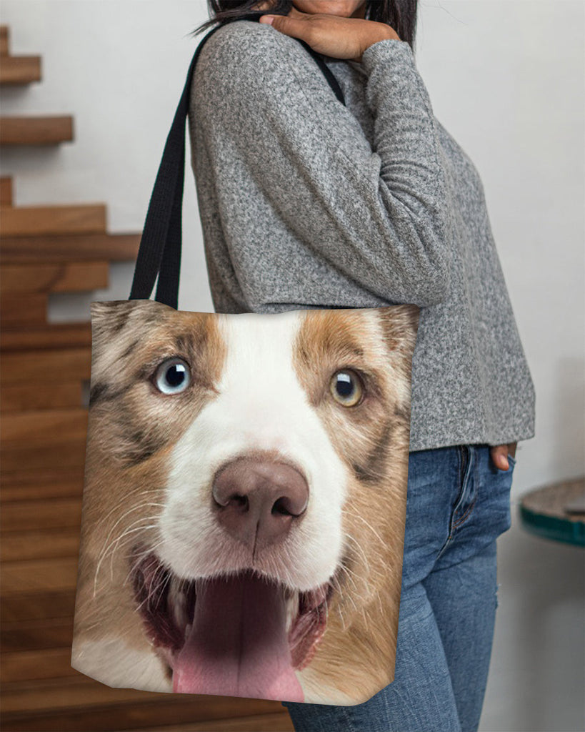 Personalized Border Collie Tote Bag