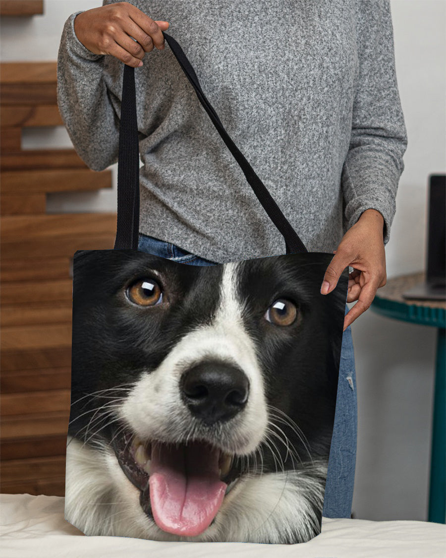 Border collie 2024 tote bag