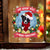 Border Collie We Woof You Christmas Sticker