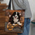 Border Collie With Bone Retro Tote Bag