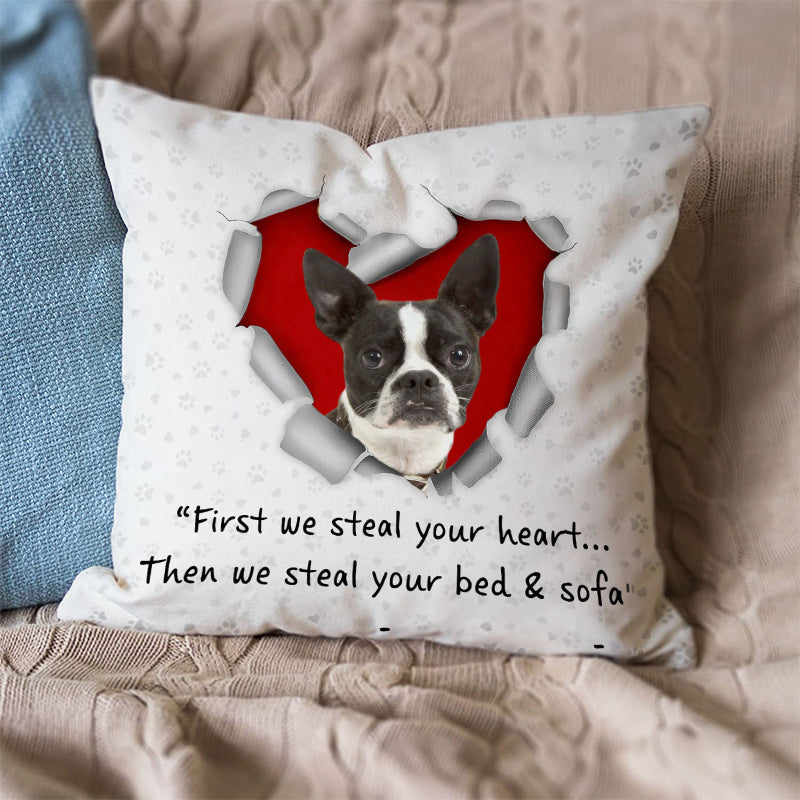 Boston Terrier Steal Your Heart Pillowcase