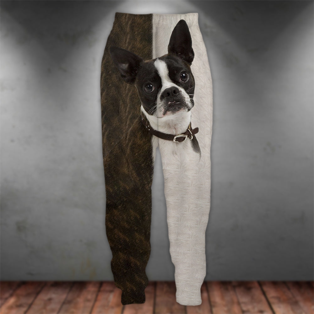 Boston Terrier 3D Graphic Casual Pants Animals Dog