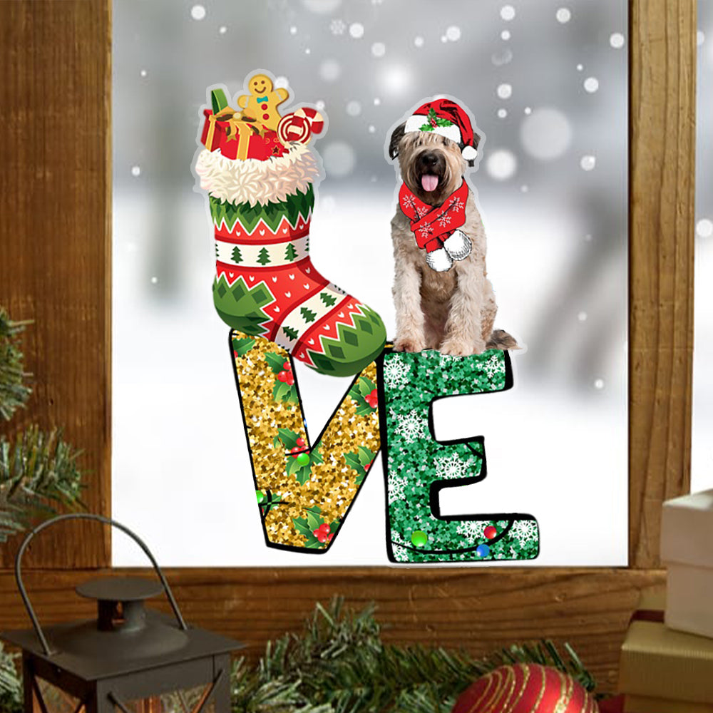 Bouvier des Flandres LOVE Christmas Stocking Sticker