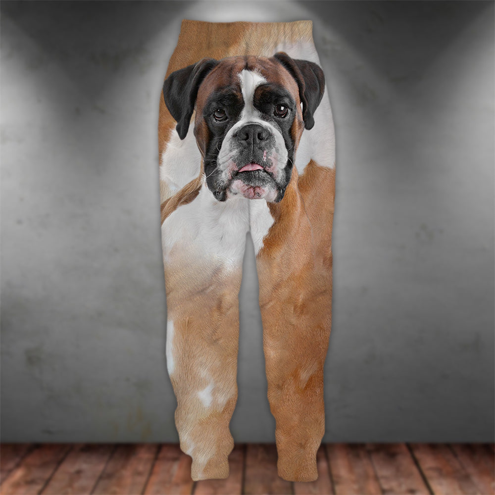 Boxer 3D Graphic Casual Pants Animals Dog