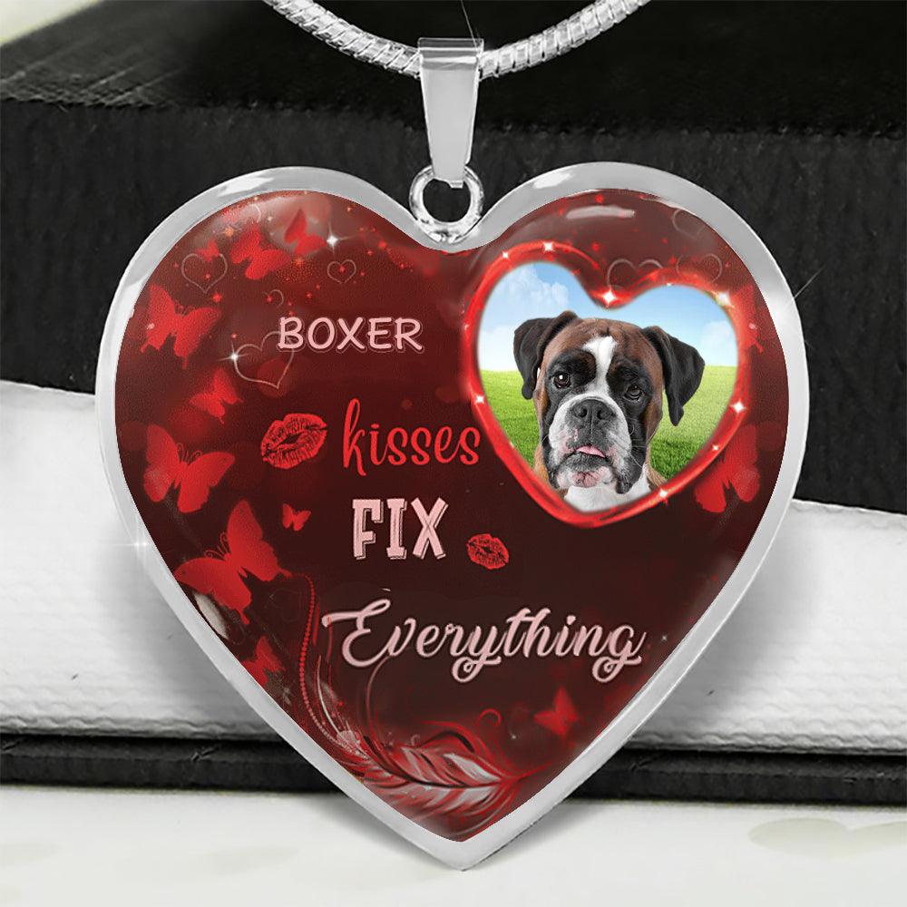Boxer Kisses Fix Everything Necklace
