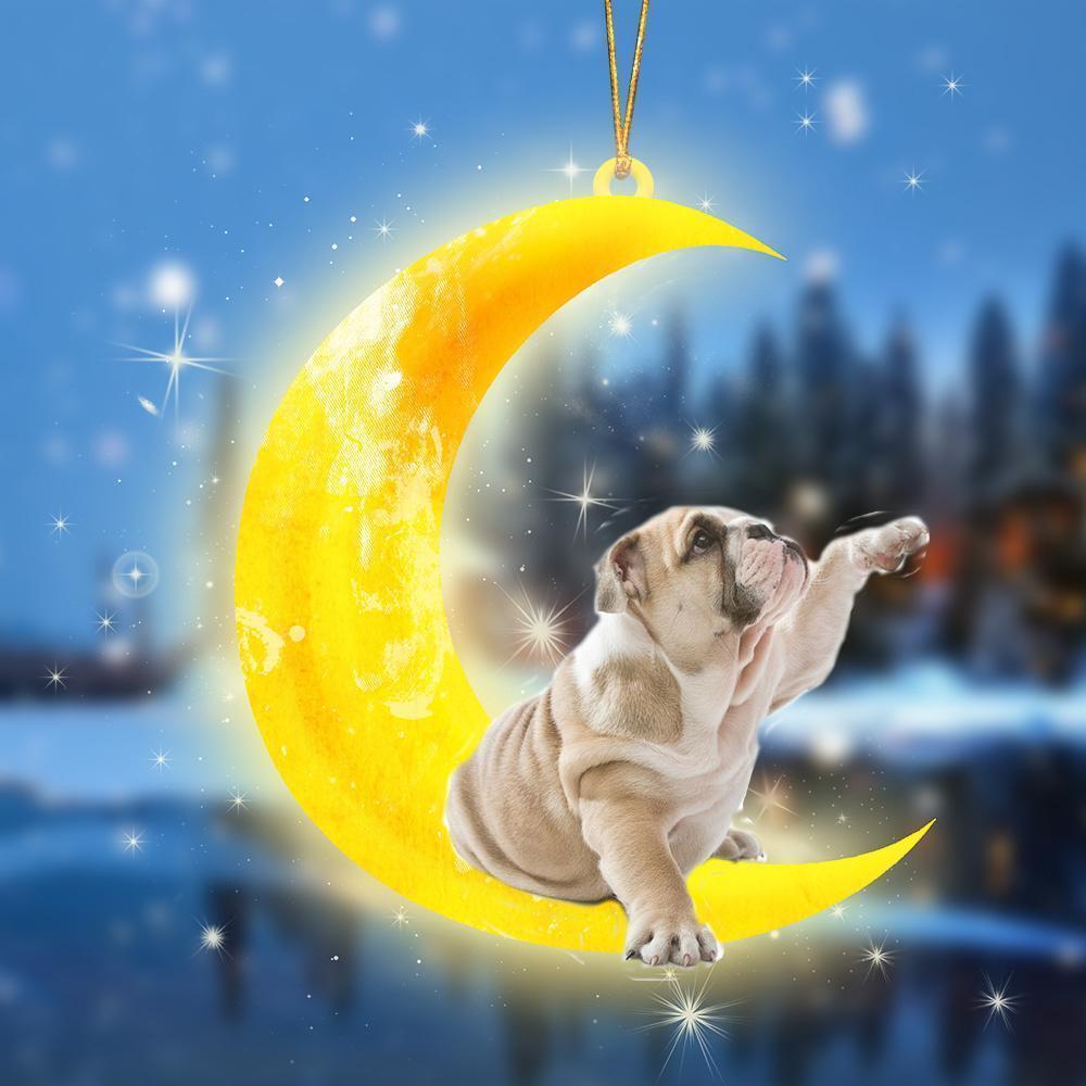 Bulldog Moon double-sided decoration