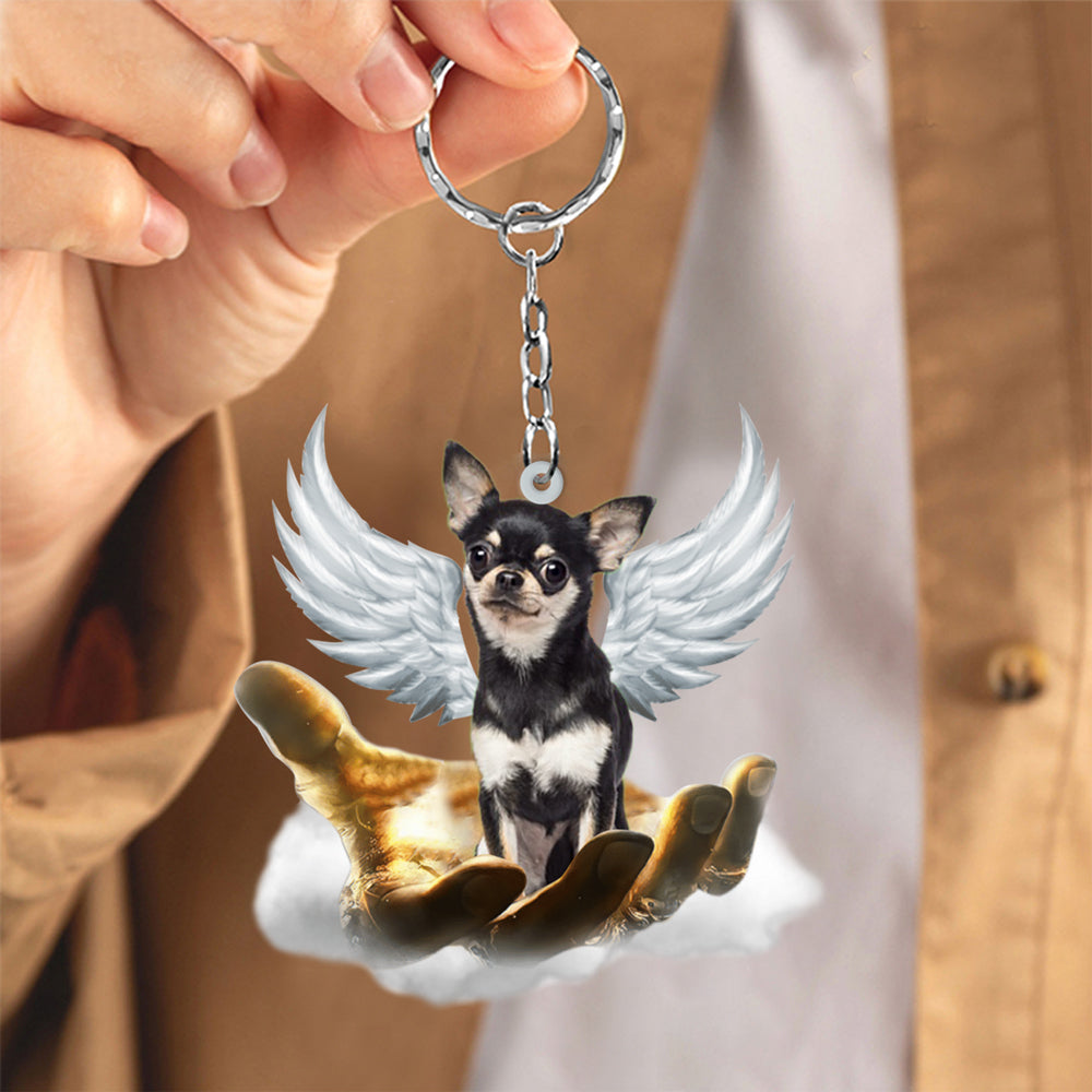 Chihuahua 4 On The Hands Of Jesus Key chain