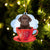 CHOCOLATE Labrador On The Cup Christmas Ornament