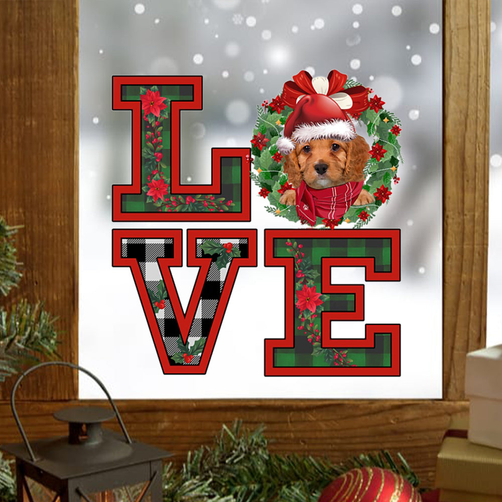 Love Cavapoo Christmas Sticker
