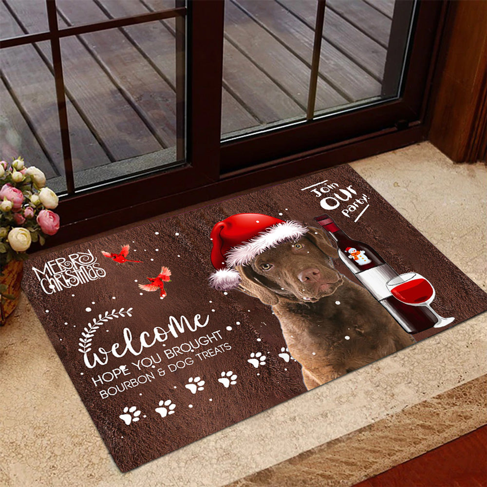 Chesapeake Bay Retriever Join Our Party Christmas Doormat