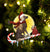 Chinese-Crested On The Candy Cane Christmas Ornament