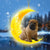 Chinese Shar Pei Moon double-sided decoration