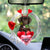 Chocolate Labrador With Rose & Heart Balloon Ornament