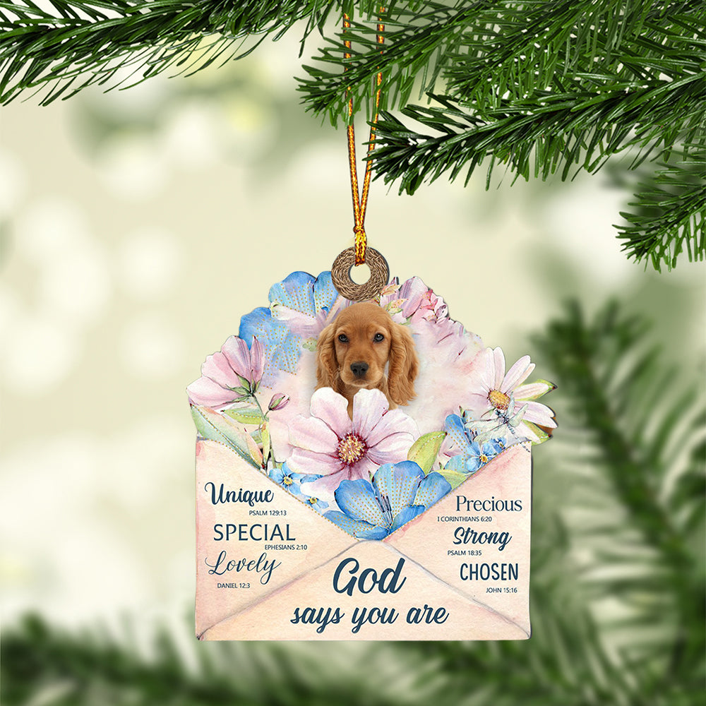Cocker-Spaniel God Says You Ornament