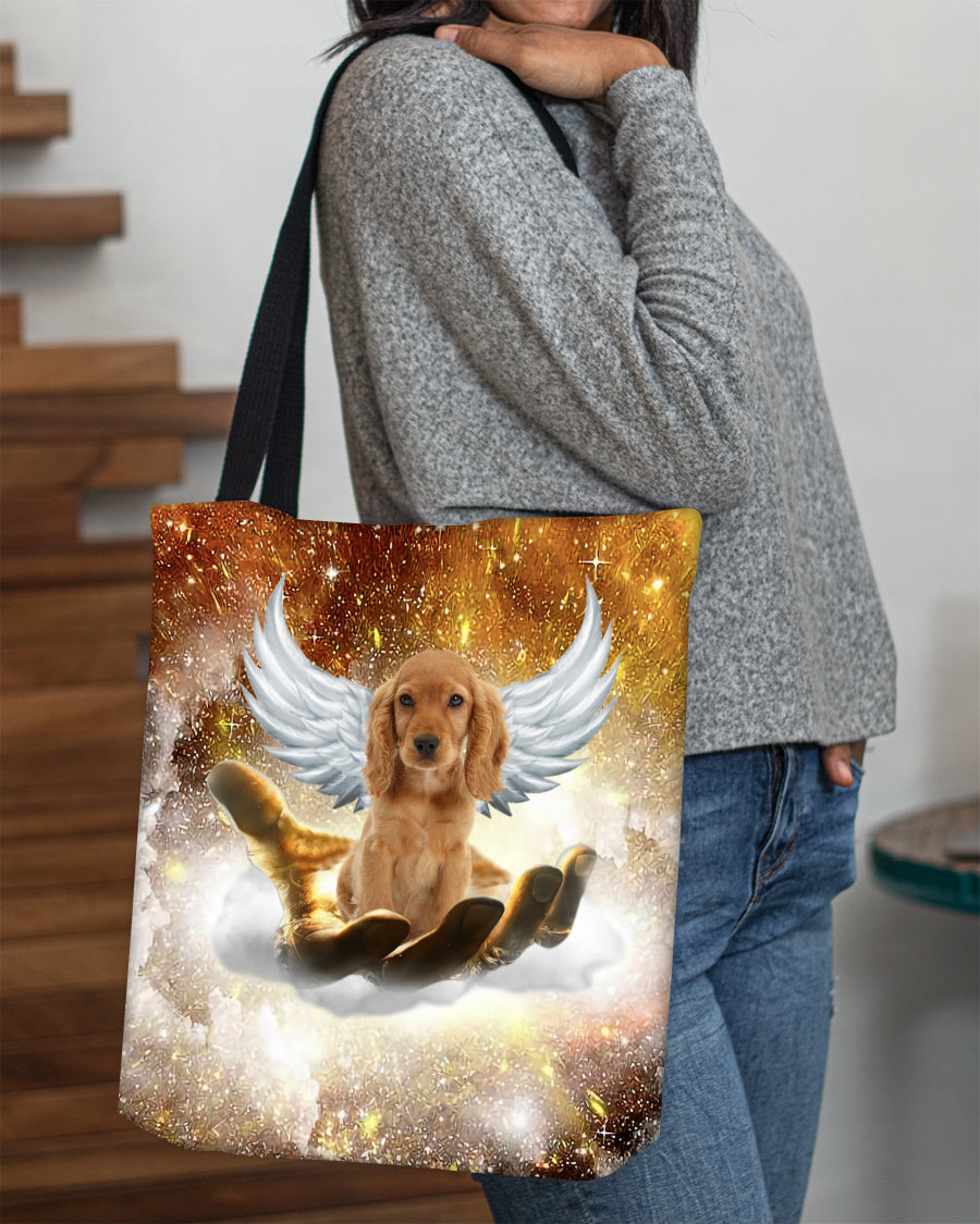 Cocker Spaniel Angel On Hand Tote Bag