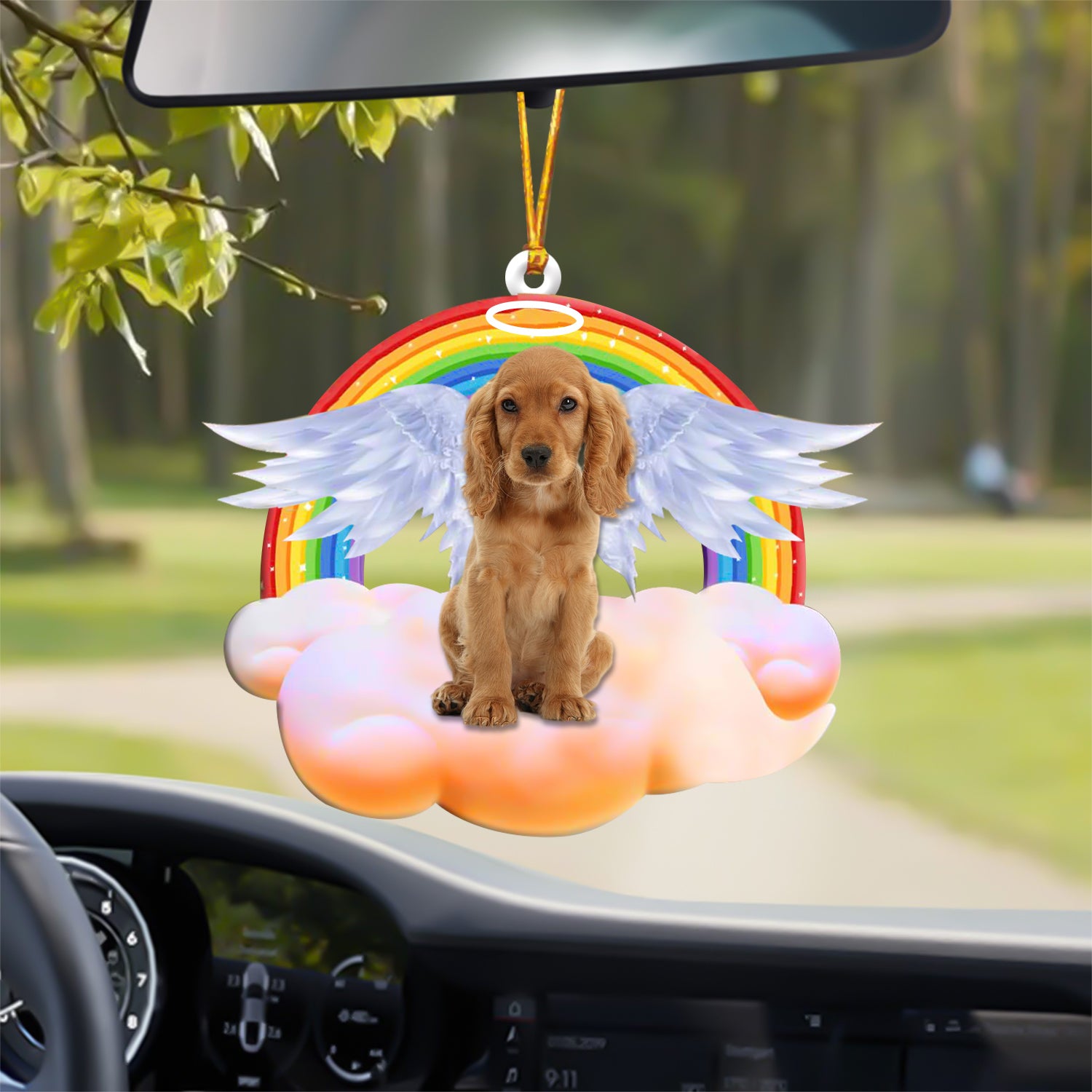 Cocker Spaniel With Angel Wings Memorial Ornament