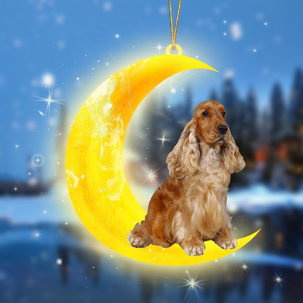 Cocker Spaniel Moon double-sided decoration