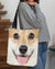 Corgi Face Cloth Tote Bag