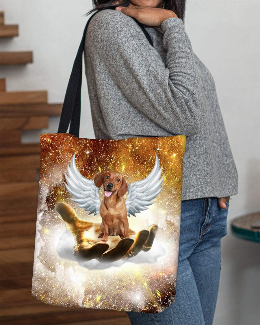 Dachshund Angel On Hand Tote Bag